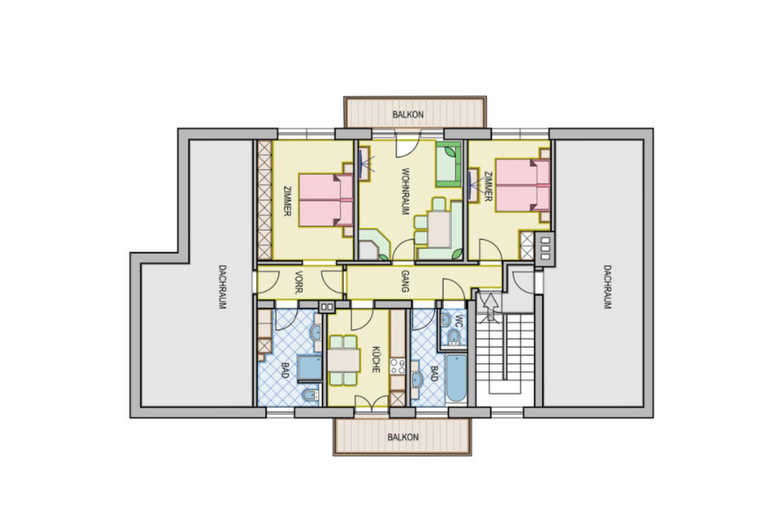 Grundriss der Ferienwohnung Forchach im Hoferwirt