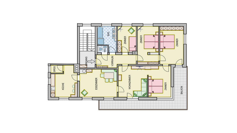 Grundriss der Ferienwohnung Elfer im Hoferwirt in Neustift